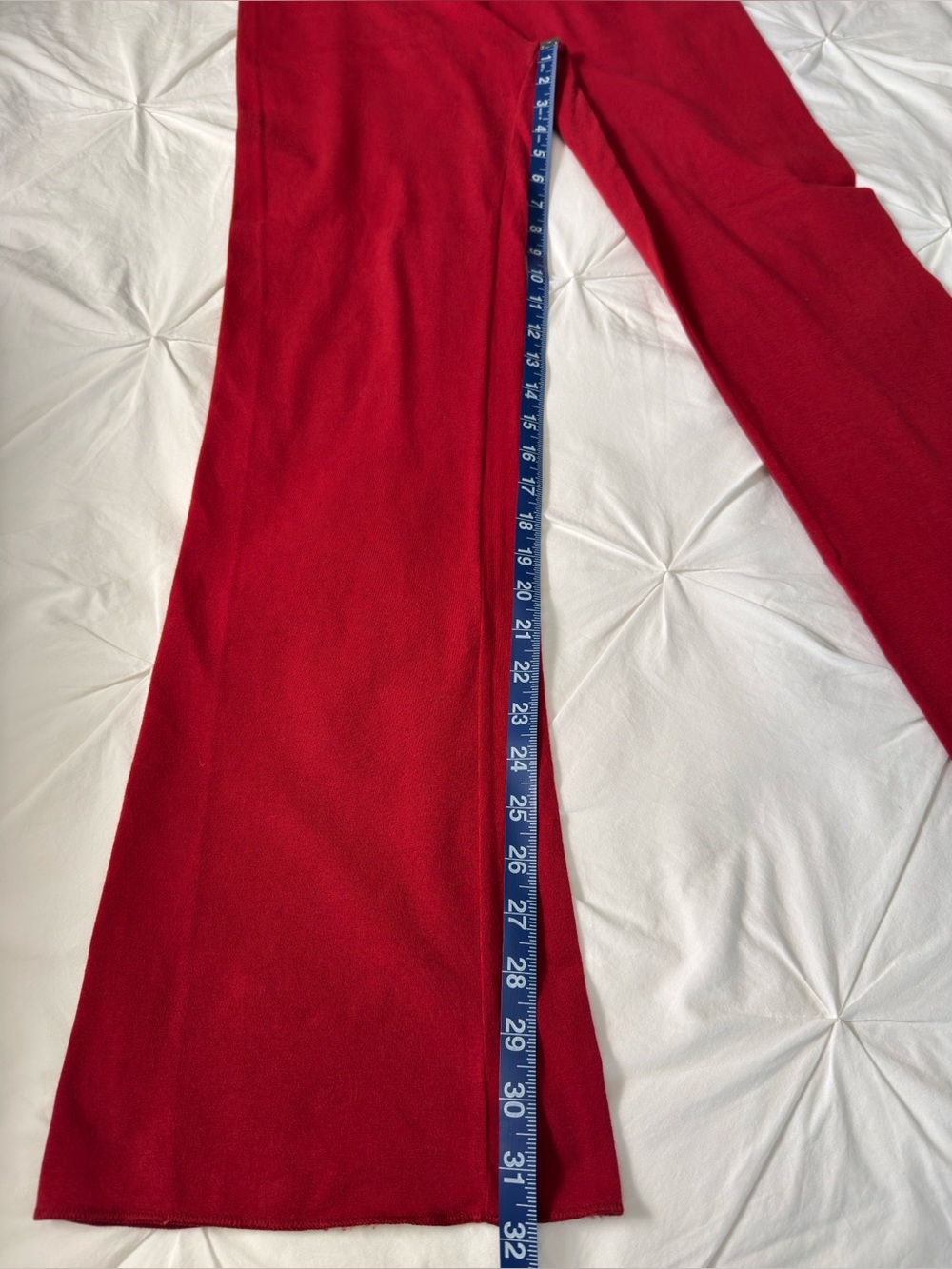 SKIMS Red Maxi Pants - Flared Knit Trousers